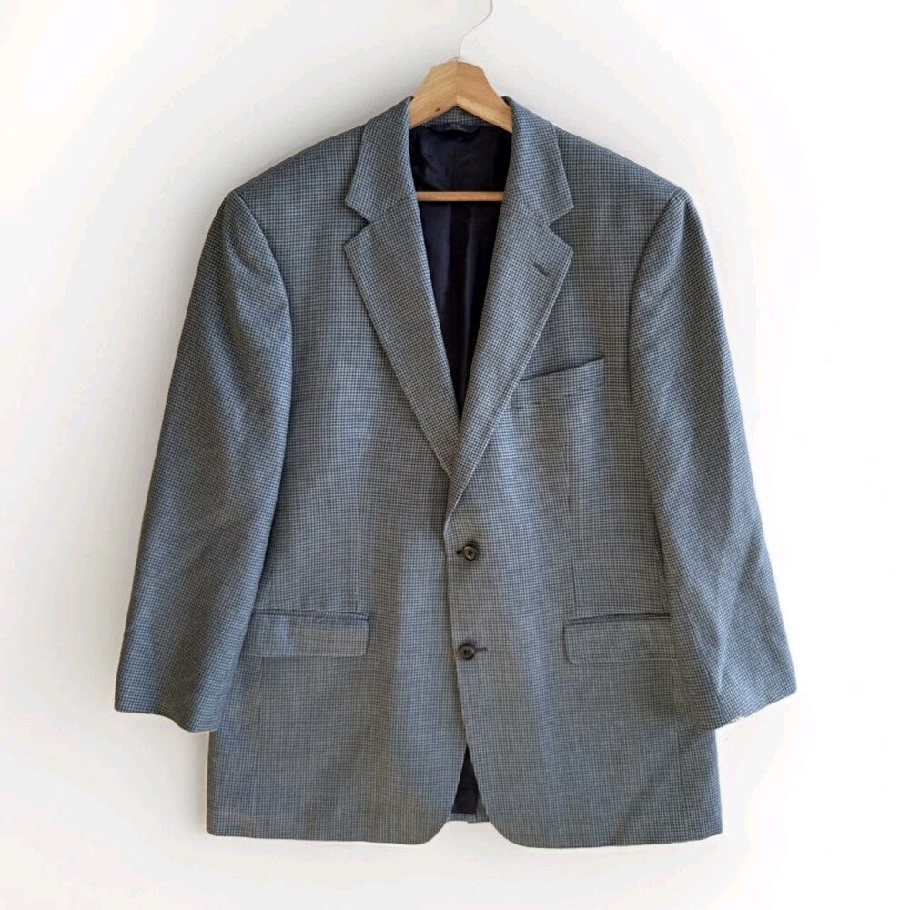 346 Brooks Brothers Men's 42R Gray Sport Coat Blazer 2 Button Wool Silk Blend